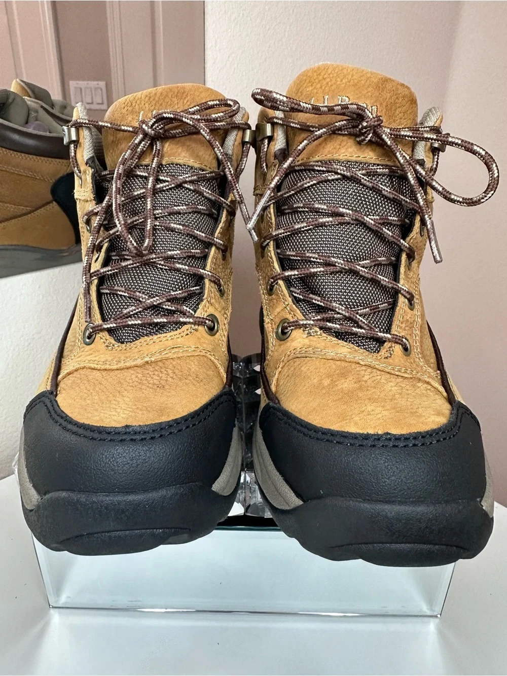 LL Bean Trail Model Cognac Color Waterproof Hiking Boots - size 7.5